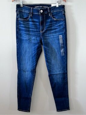 American Eagle Next Level Stretch Hi-Rise Jegging Dark Wash Women’s 12 Short NEW